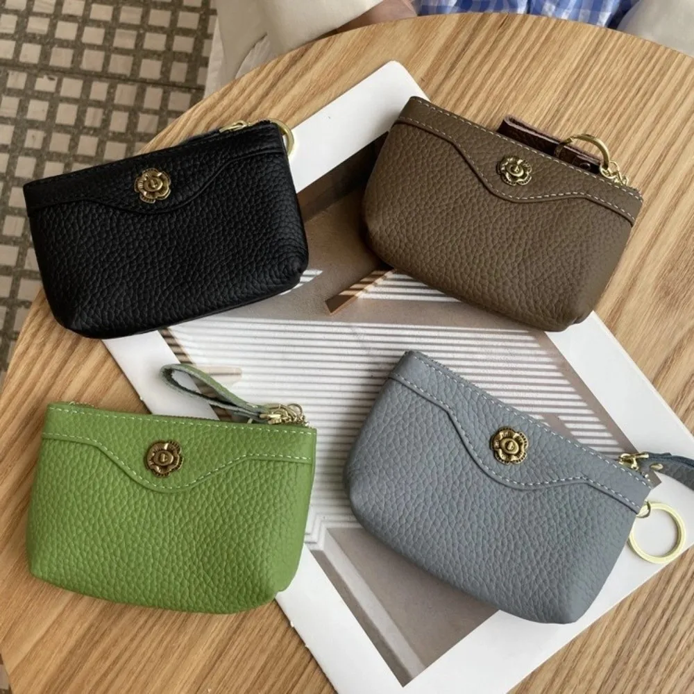 Fashion PU Leather Short Wallet Large Capacity Lightweight ID Card Holder Solid Color Exquisite Design Money Bag Women Girls