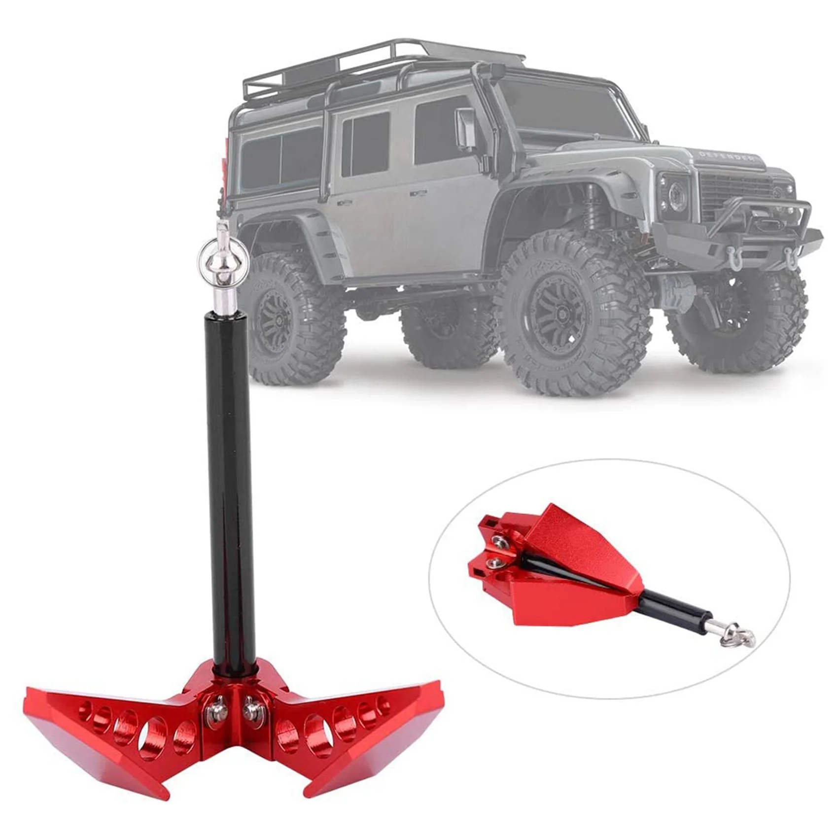 Metalen Universele Zware Rc Auto Lier Anker, Opvouwbaar Lier Anker, Voor 1/10 Rc Auto Crawler, Trx4 Scx10 Rc4wd D90 Cc01