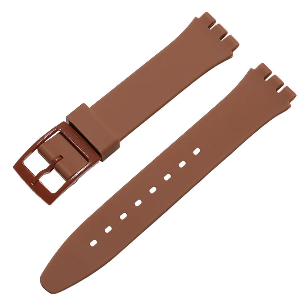 Silikon-Uhrenarmband für Swatch, buntes Sportarmband, Ersatz-Armband, Gummi-Uhrenzubehör, 16 mm, 17 mm, 19 mm, 20 mm – Detail 22