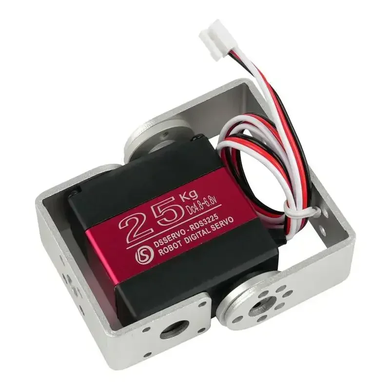 25KG Dual-Axis Digital Servo with Bracket Copper Gear Waterproof  180/270 Degree Angle Adjustable Motor for RC Car Robot DIY Toy