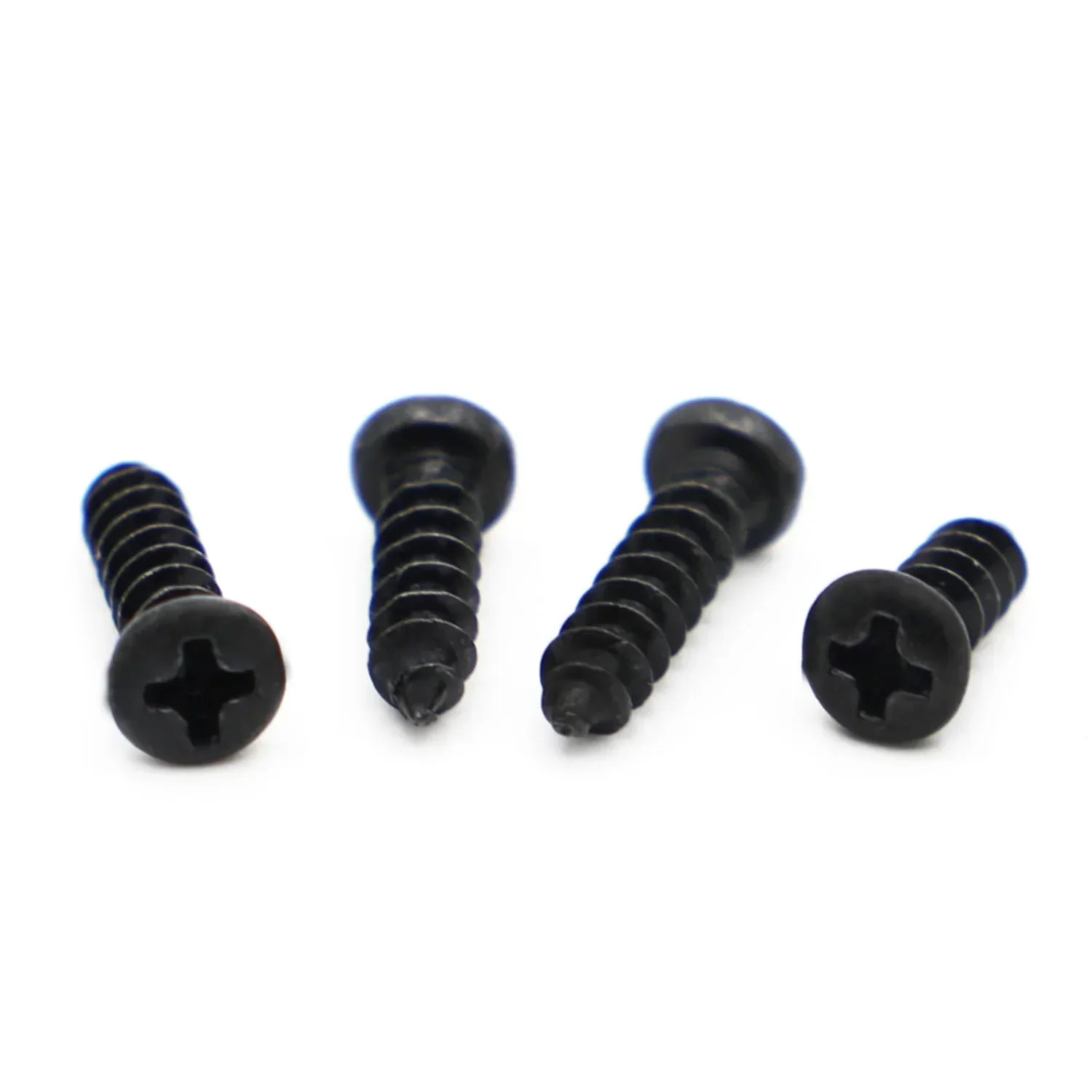 M1-1.2-1.4 M1.7-2-2.6-3-3.5-M4 Black Steel Mini Micro Phillips Flat Countersunk Round Pan Head Self-tapping Wood Screws
