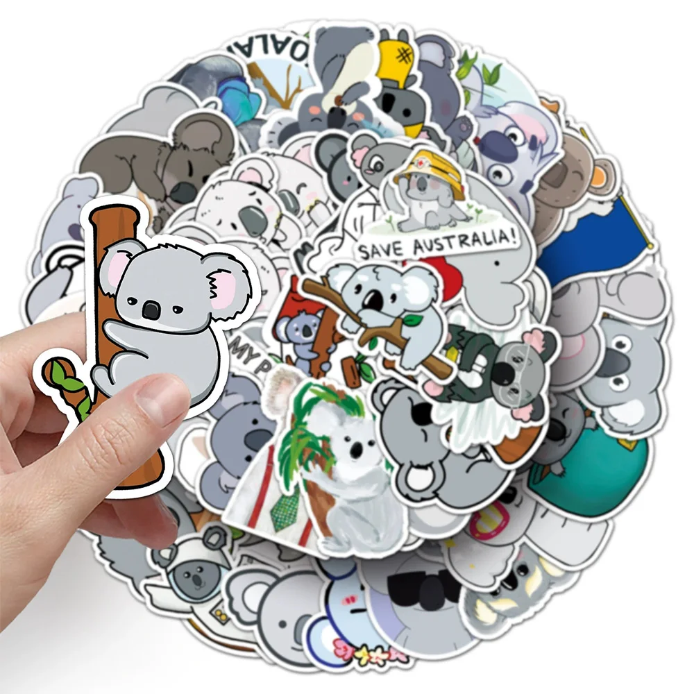10/30/50 Stück Kawaii Tier Koala Cartoon Aufkleber Niedliche Graffiti Aufkleber DIY Motorrad Gepäck Briefpapier PVC Aufkleber Spaß als Geschenk
