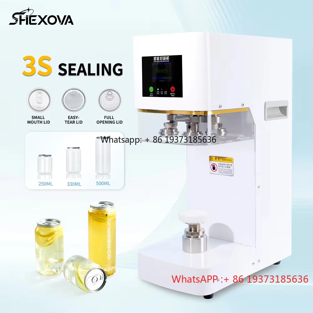 

2025 Пузырьковый чайный бар, кофейный сок, торт, пластиковая машина для запечатывания банок, не вращающаяся машина для запечатывания банок, 330 мл, 500 мл, устройство для запечатывания банок для домашних животных