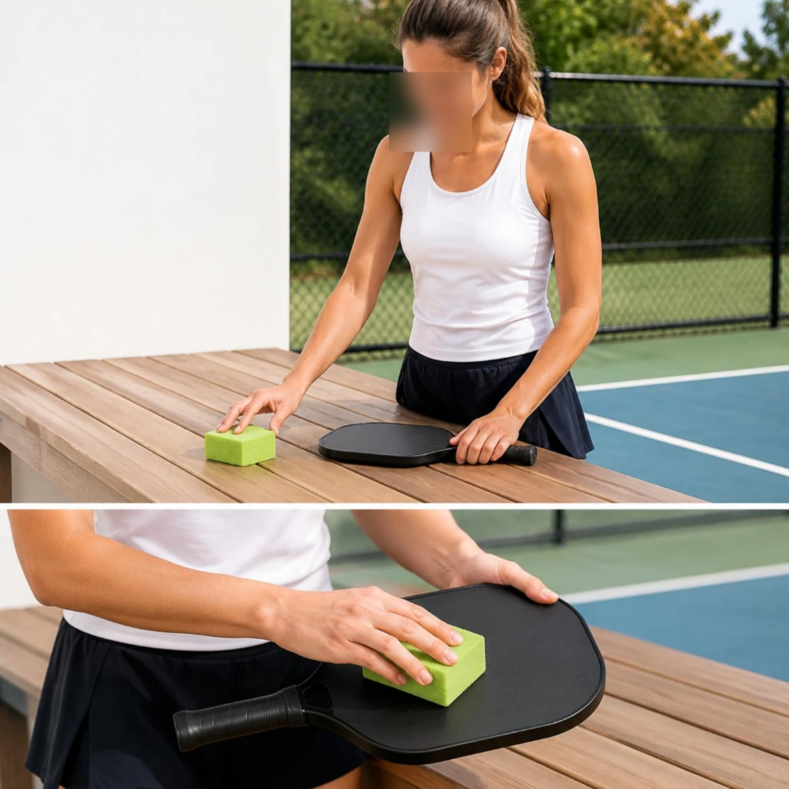 Pickleball Paddle Eraser Dust Removing Pickleball Paddle Rubber Block Rubber Cleaning Eraser Easy to Use Sports Accessory