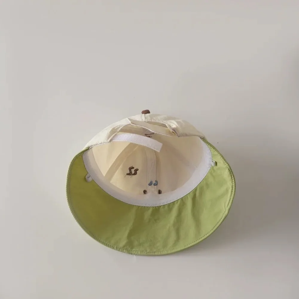 Sweet Quick-dry Korean Style Cap Shading Hat Anti-UV Summer Sunhat Embroidery Puppy Children's Bucket Hat Girls