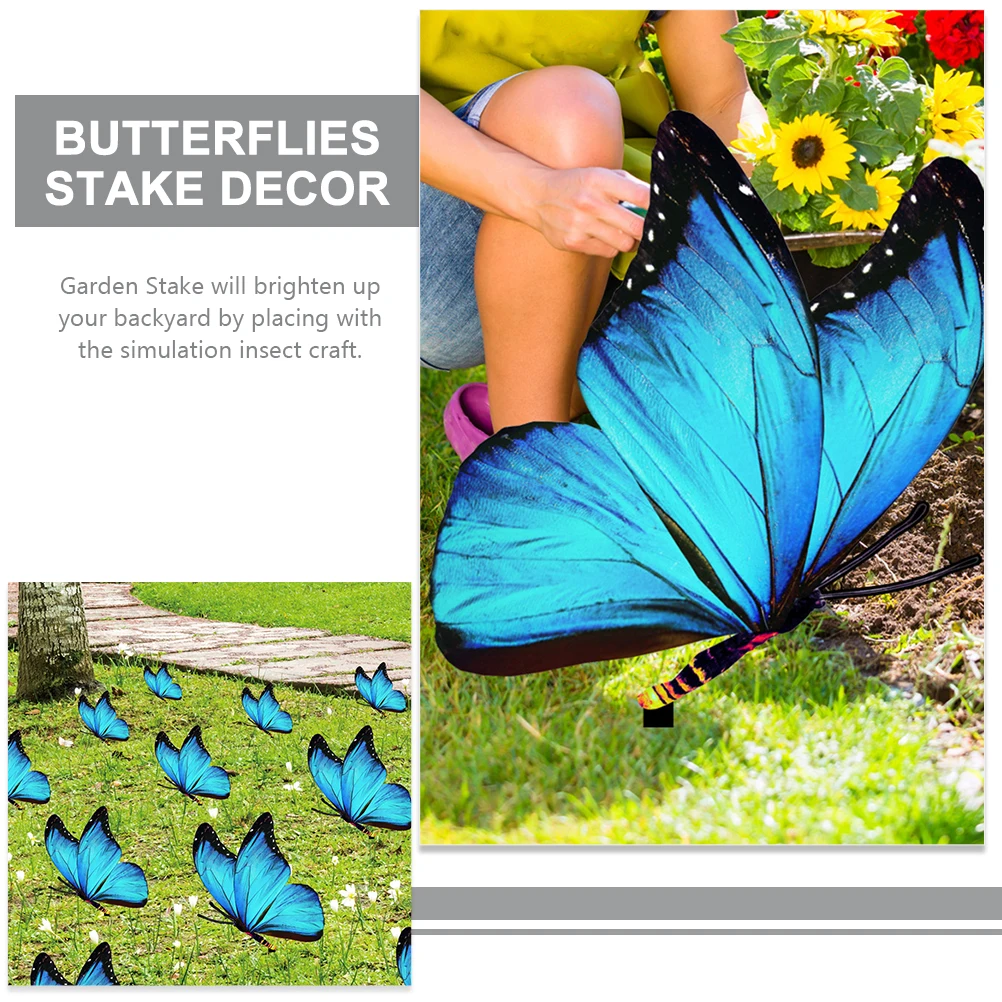 

Butterfly Garden Stake Decorations Acrylic Wear Resistance Festivals Yard Lawn Outdoor Garden Sculptures Statue