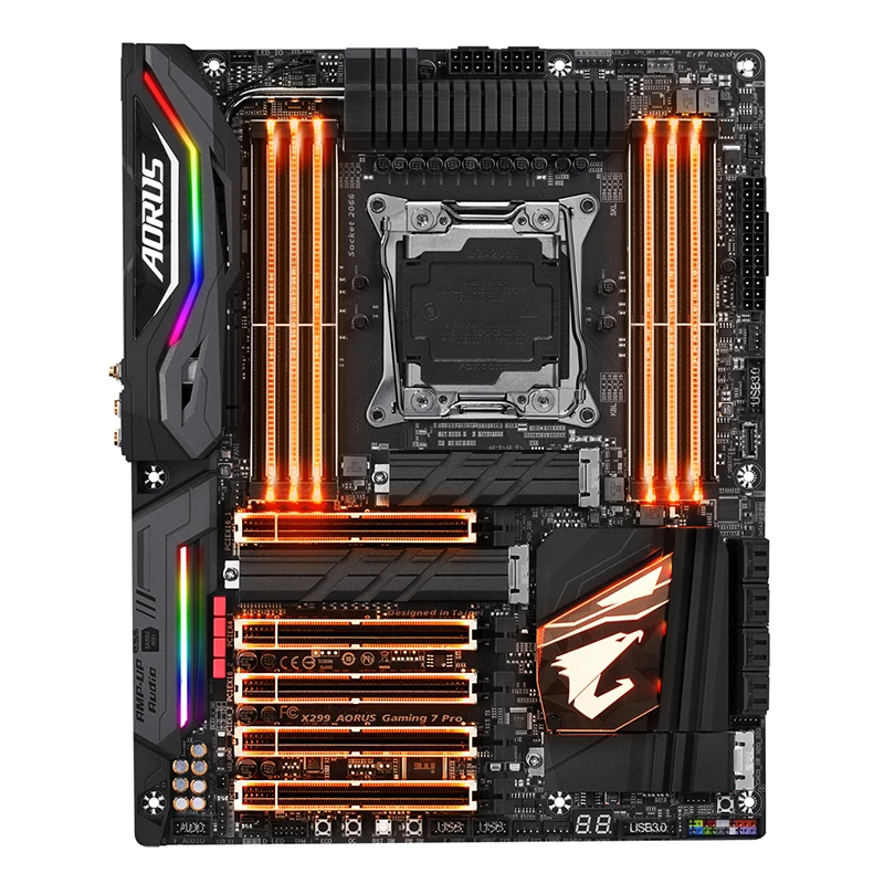 Материнские платы LGA 2066 DDR4 ATX для X299 AORUS Gaming 7 Pro, для разгона десктопной платы Intel X299 SATA III USB3.0