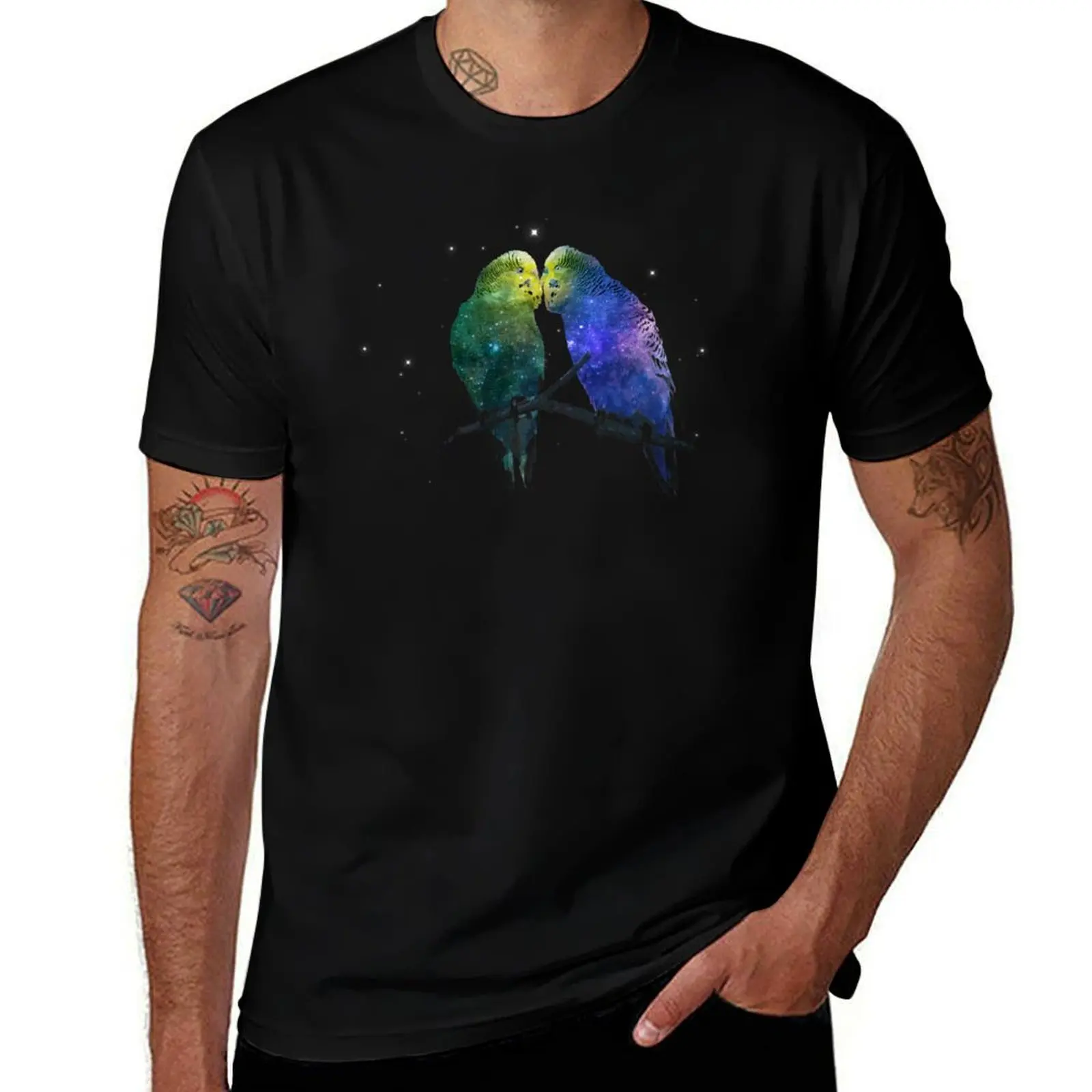

Space Budgies T-Shirt t shirts designer man t shirts high quality luxury brand man t shirts for men casual T-shirt