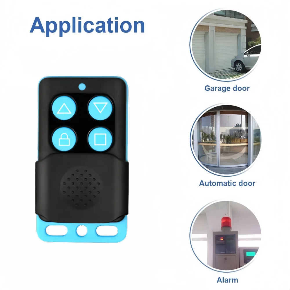 Universal 4 Buttons Garage Door Opener Remote Control 433MHZ /300-868Mhz Clone Fixed Learning Rolling Code Duplicator Garage