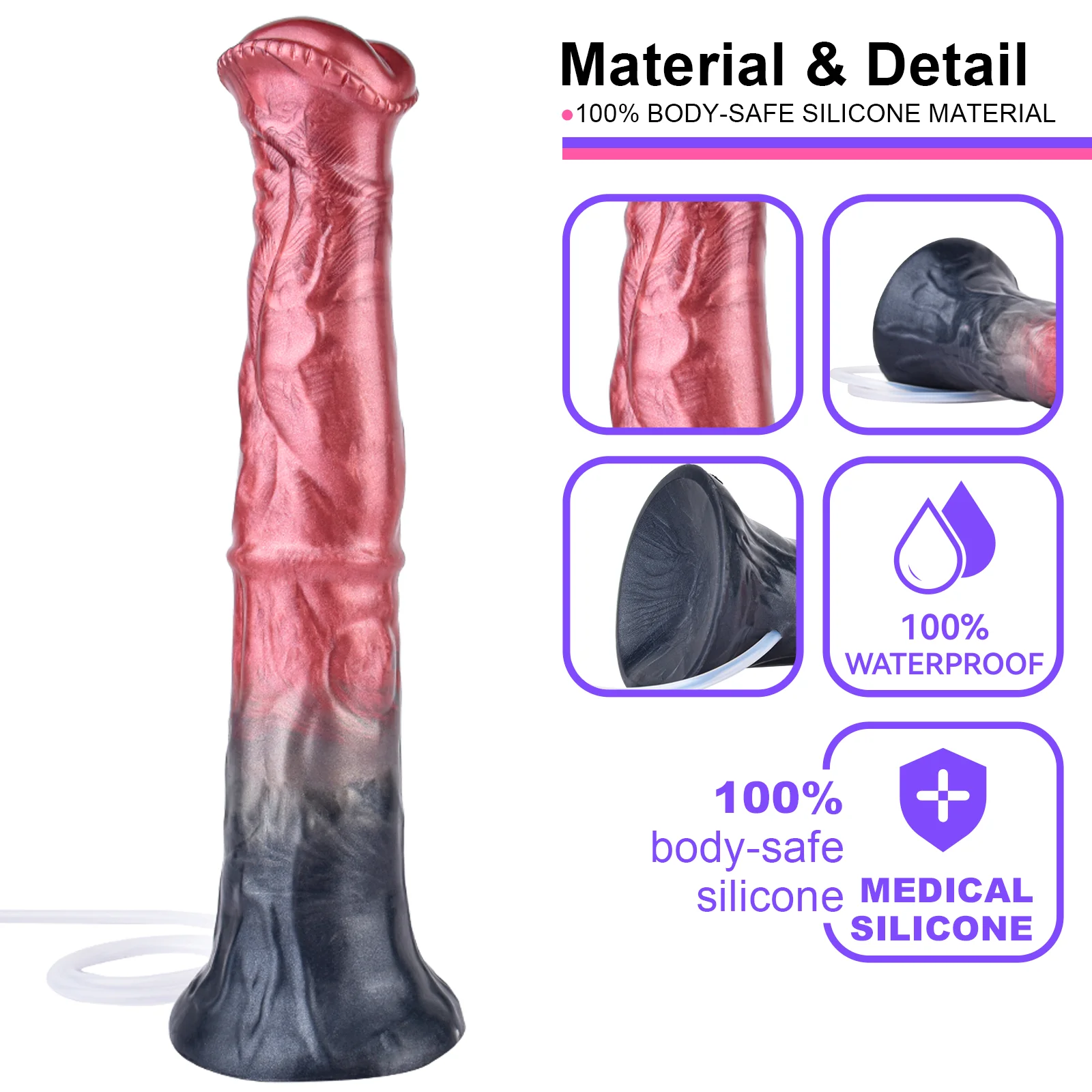 Animal Dildo with Suction Cup Adult Toys for Women Men Simulated Horse Dildos  Ejaculating Liquid Silicone Horse N-GK5118