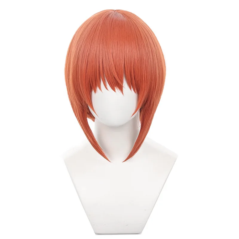 Anime Kagura peruka do cosplay symulowana skóra głowy żaroodporne peruki syntetyczne Kagura 35cm kobiety dziewczęta + czapka z peruką
