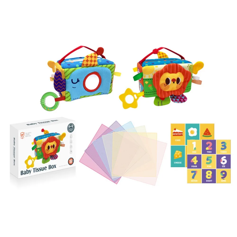 

Figure Model Can't Tear Tissue Box Decorative Doll Toy Baby Facial Tissue Box Cartoon Anime Early Education Model Toy