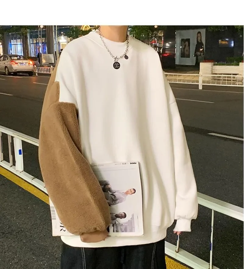 Y2k Lovers Fleece Bear Top Oversized Harajuku Hoodies Autumn Winter Women Japanese Style Sweatshirts Full Sleeve Pullover Loose