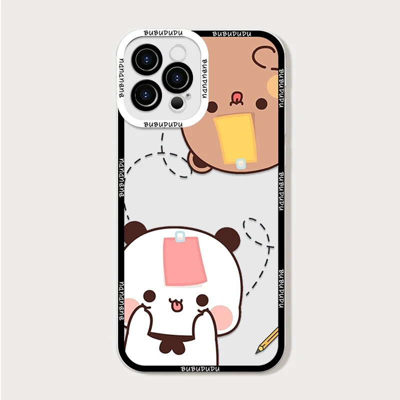 Carino BUBU DUDU Coppia Trasparente Cassa Del Telefono per Samsung Galaxy A55 A54 A53 A52 A73 A16 A36 A14 A13 5G Amanti Della Copertura Morbida Accoppiato Fundas