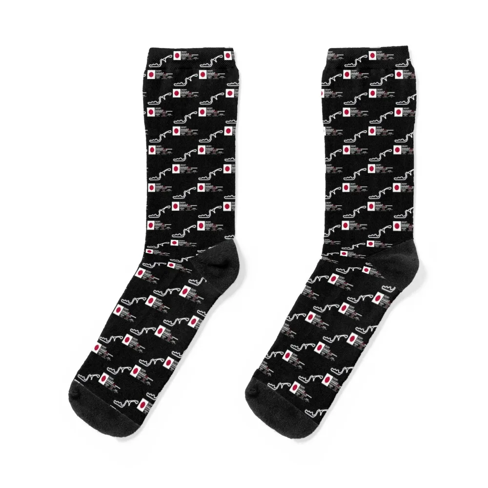 Suzuka Circuit F1 Records Socks floral winter thermal winter Socks Male Women's