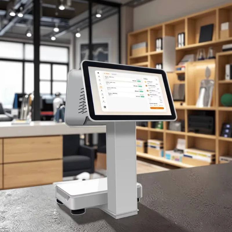 15.6-Inch Win10/11/Linux/Android All-in-One POS System Touchscreen Cash Register with Weighing POS Features