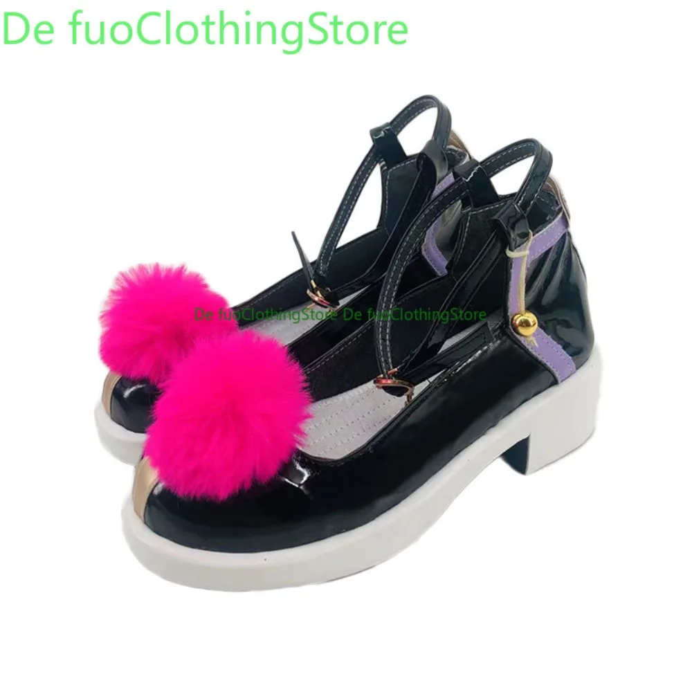 

DefuoClothing Genshin Impact Qiqi Обувь для косплея Аниме Конвентные ботинки Аниме Игры Ролевая обувь и ботинки Хэллоуин Вечеринка