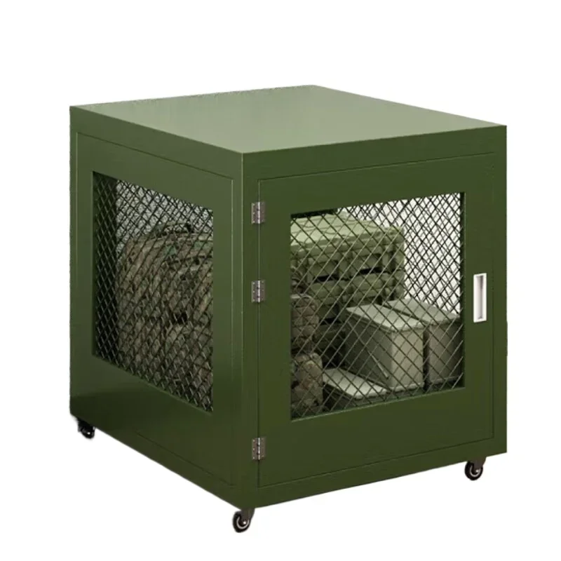 

Army green storage net basket heavy mobile net box combat readiness material turnover box mobile belt pulley