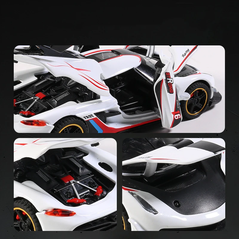 1:32 Jeskos Modified Vehicle Alloy Miniature Car Diecast Metal Scale Car Model Sound＆Light Collection Children Toy Car Gifts