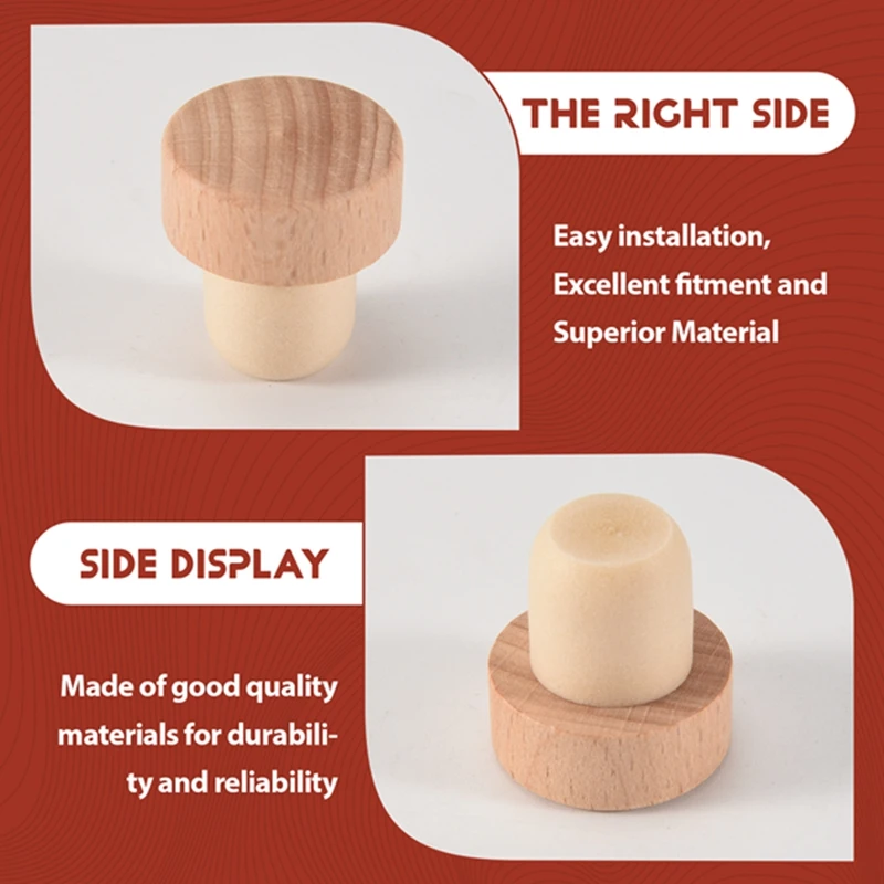 الفلين 30 قطعة زجاجة النبيذ الفلين سدادة T على شكل النبيذ سدادة تذوق الفلين استبدال قابلة لإعادة الاستخدام الفلين الزجاج زجاجة بيرة الختم