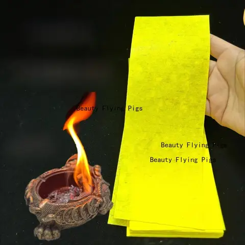 100 Stück ultradünnes Bambuszellstoffpapier, spezielles gelbes Reispapier, Bambuszellstoff, dünnes gelbes Papier, chinesischer Stil, Opferbedarf