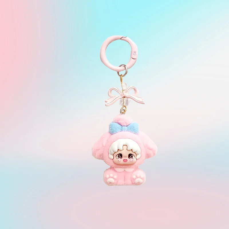 

1PCSNew style sitting dog keychain for hanging on cute little girls' bags, phone hangers, wholesale keychains