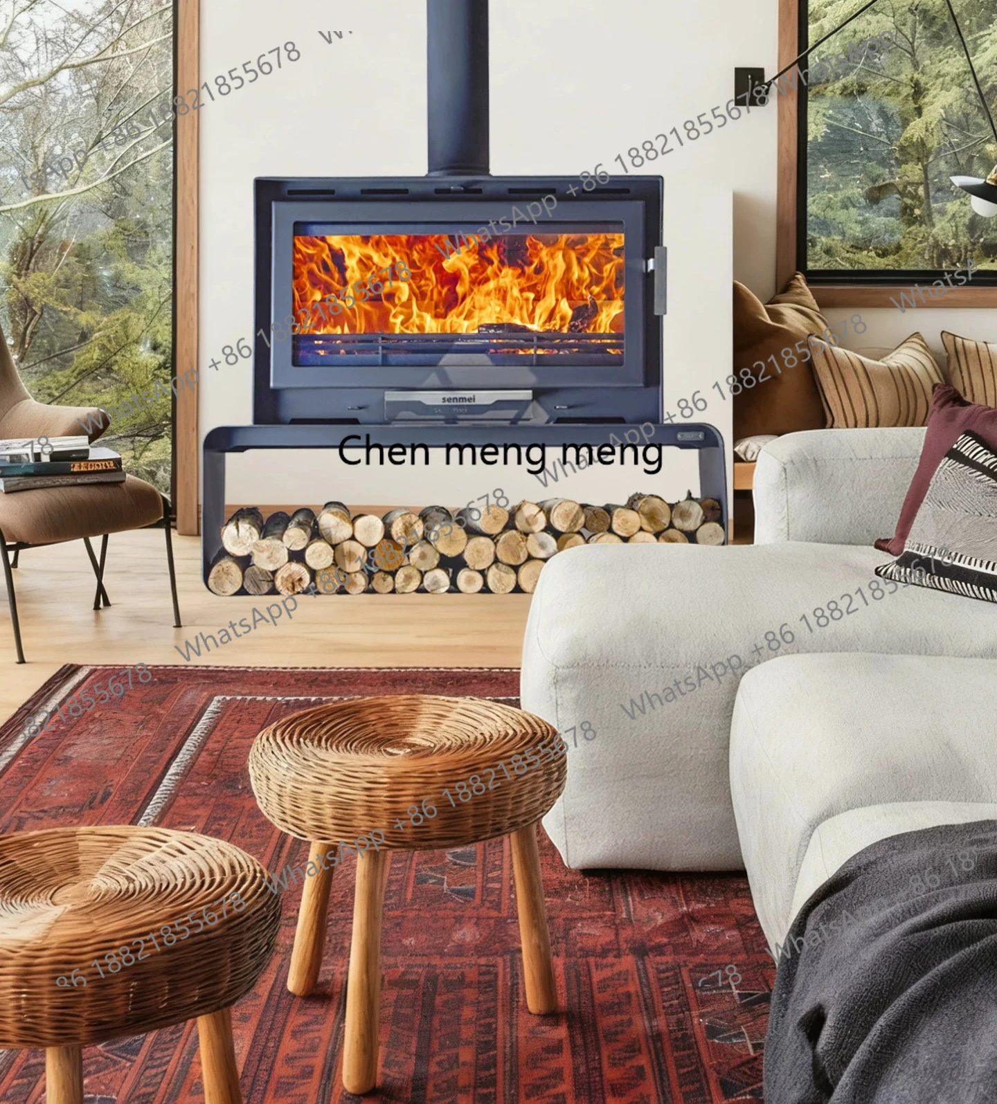 European style real fire fireplace steel plate wood burning heating stove home bed and breakfast villa IMX1L1/L4