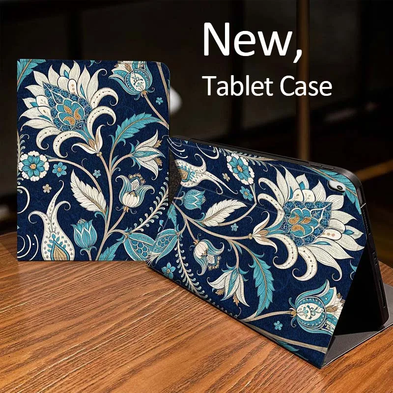 

Cartoon Flower Leaf Pattern Case For iPad Pro mini Air 1 2 4 3 5 6 7 8gen 9gen 11 M2 M3 M4 6th 7th 10th 11th Gen 2025 Tablet