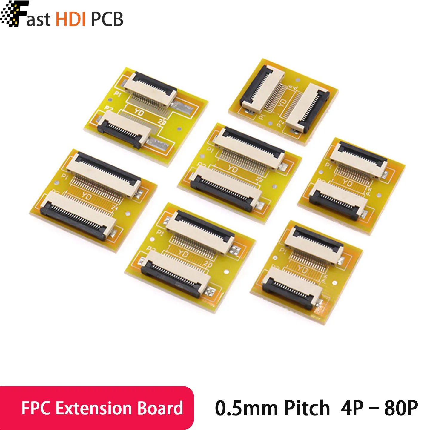 FFC FPC Extension Board Adapter 0.5mm Pitch 4P 8P 10P 20P 30P 40P 50P 60P 64P Flexible Flat Cable Connector Extender