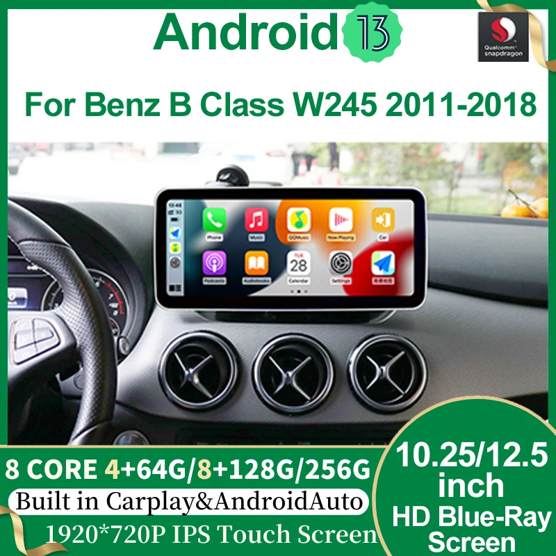 

Qualcomm Android 13 GPS Navigation 8 Core Carplay For Mercedes Benz B Class W245 W246 Car Video Player Multimedia Auto Screen