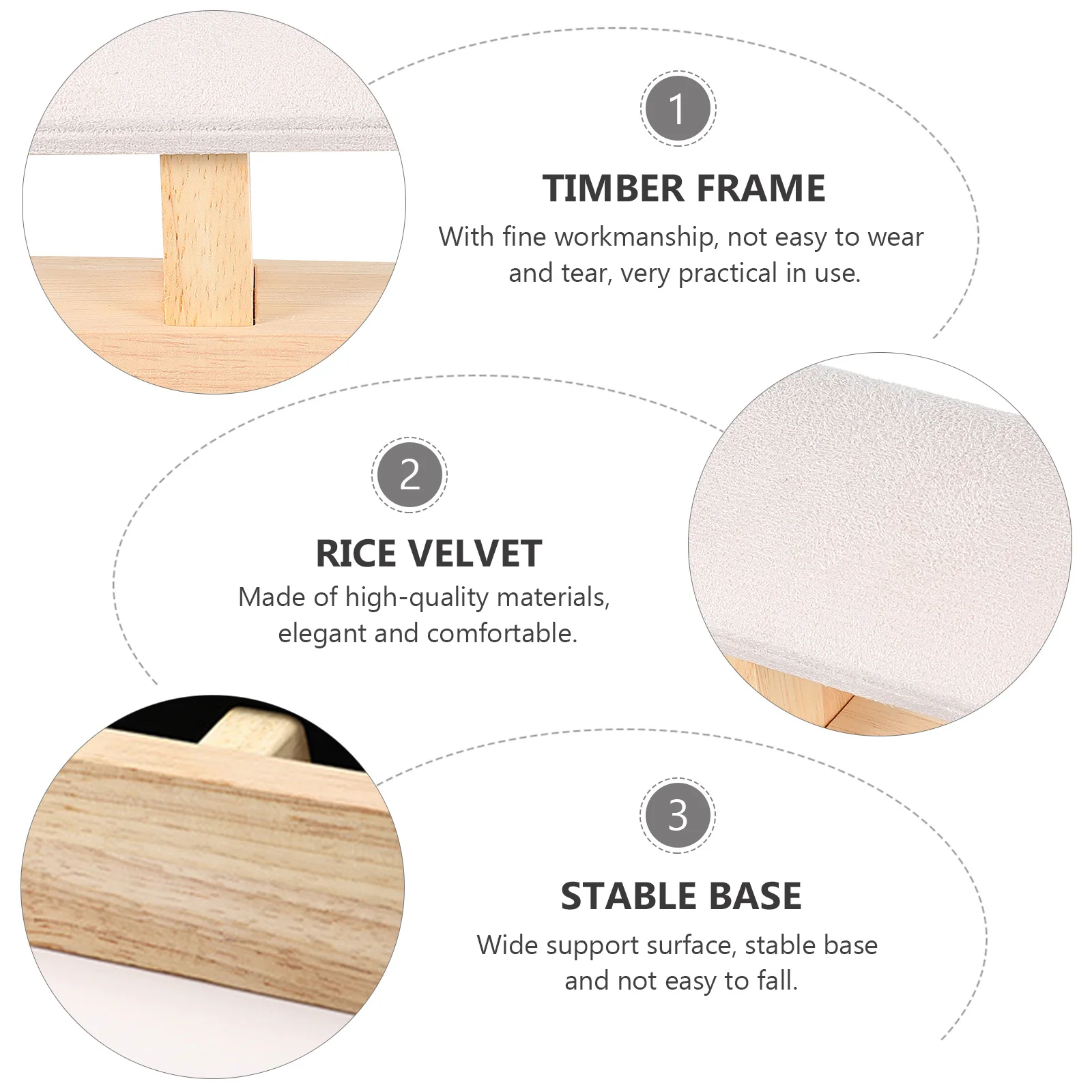 1Pcs Wooden Jewelry Display Stand Modern Watch Holder Flannel Lining Watch Storage Organizer Bracelet Rack Jewelry Holder
