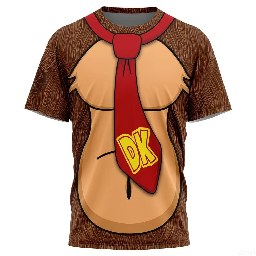 Donkey Kong Camiseta Camiseta Transpirable Suelta Versátil Casual Deportes Manga Corta