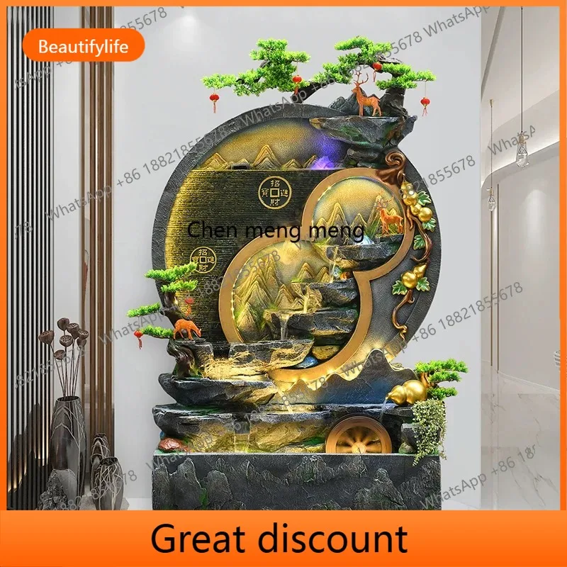 

M02 занавеска для воды, стена для гостиной, перегородка для бега, рокарий, фонтан, пейзаж, уличное колесо фэн-шуй, орнамент