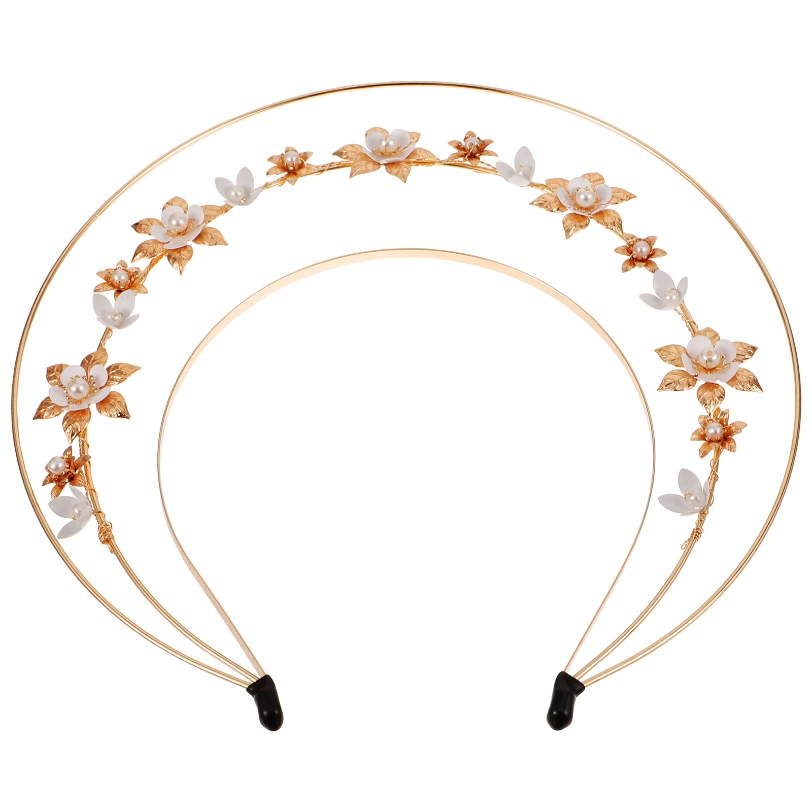 

Pearl Hair Headpiece Goddess Women Headband Accessories Golden TSJ3321G Lolita Crown Decorative Pearl Metal