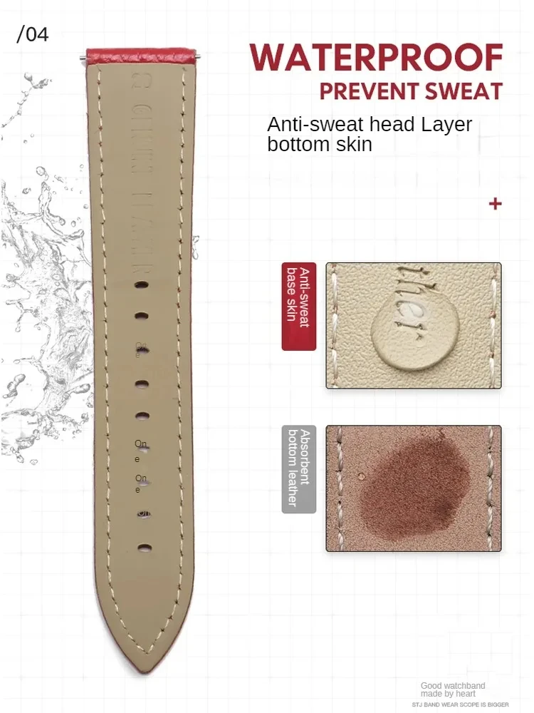 The Leather Strap Is Compatible with The Alternative Cartier Tank Tank Pebbled Dumont Sandoz Butterfly Buckle Belt