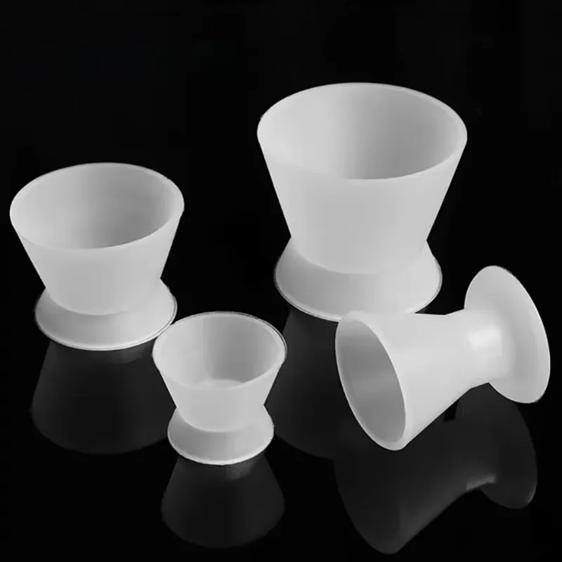 Dental Silicone Rubber Cup Soft Flexible Dentistry Teeth Whitening Tool Mixing Bowls Dental Materials Dental Tools Mixing Bowls