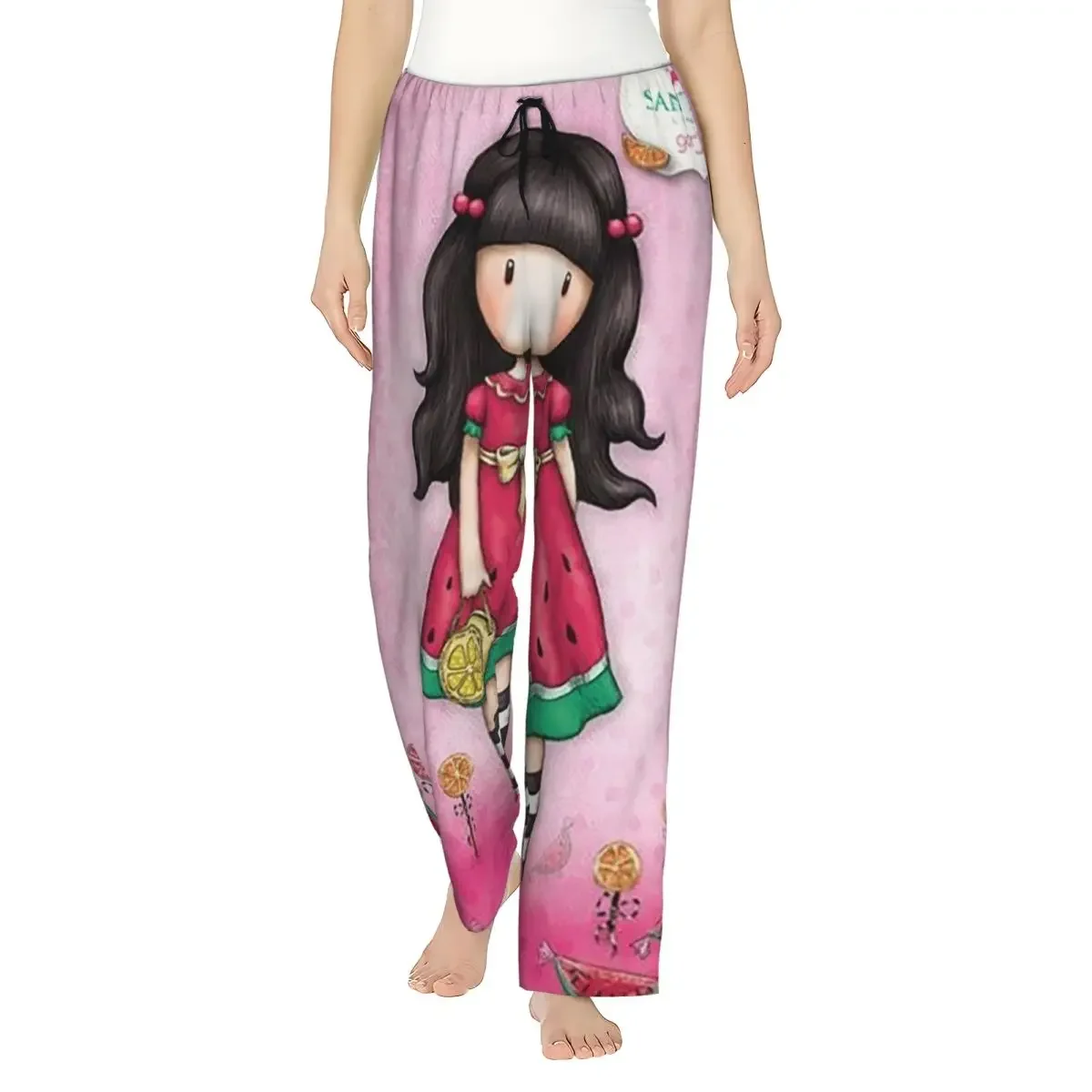 Pantalones de Pijama Personalizados Santoro Gorjuss para Mujer, Pantalones de Dormir con Bolsillos