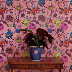 Papel tapiz pastoral de país americano personalizado, Fondo de sofá, flor rosa, pájaro, mural, papel tapiz, decoración de sala de estar, tela de pared