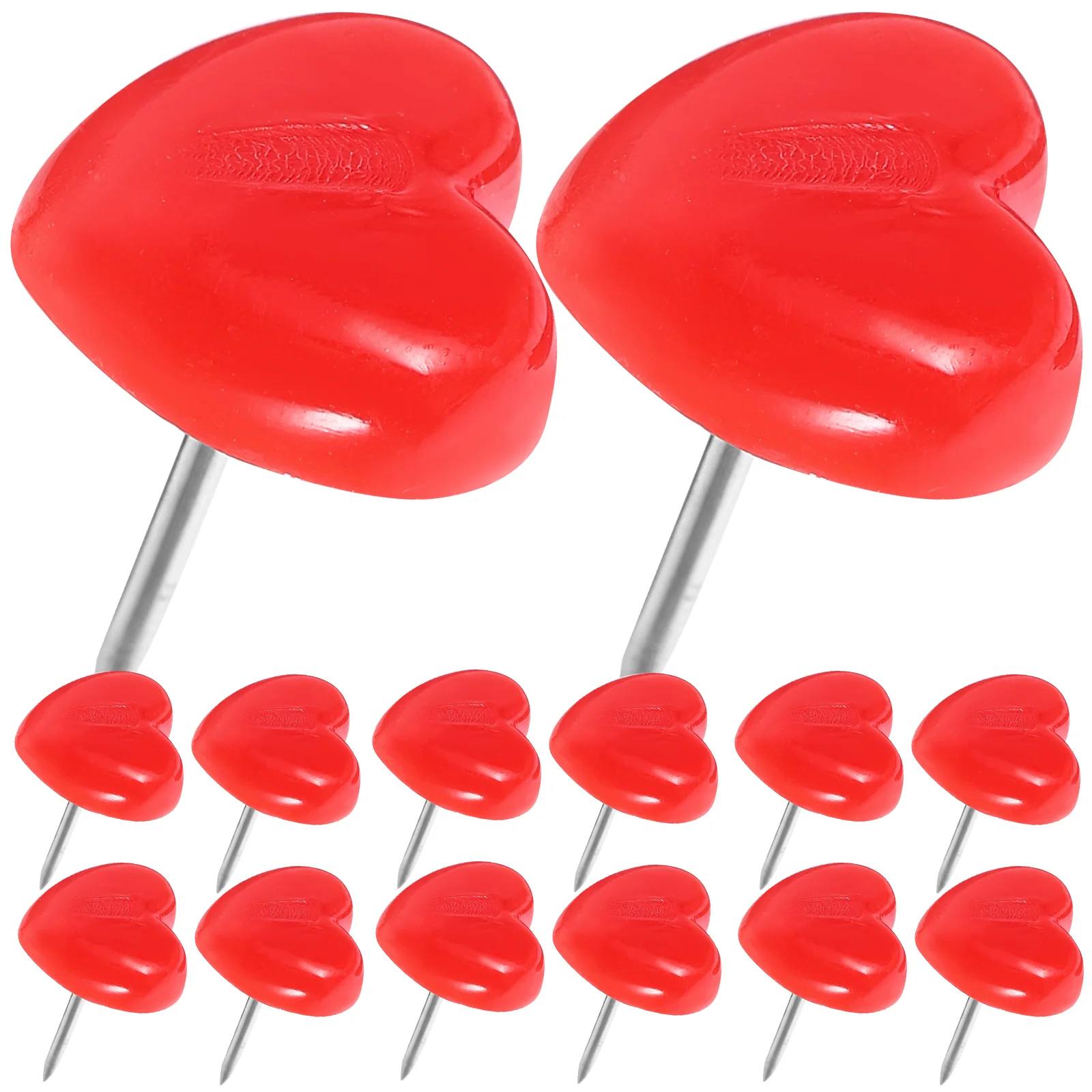 150 Pcs Heart Pin Thumb Office Desk Accessories Iron Compact Push Shaped Tacks