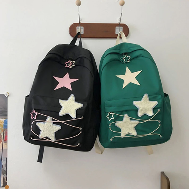 Sweet All Match Star Backpacks Japanese Women Streetwear Y2k Aesthetic Schoolbags High-capacity Kawaii Backpack For Students