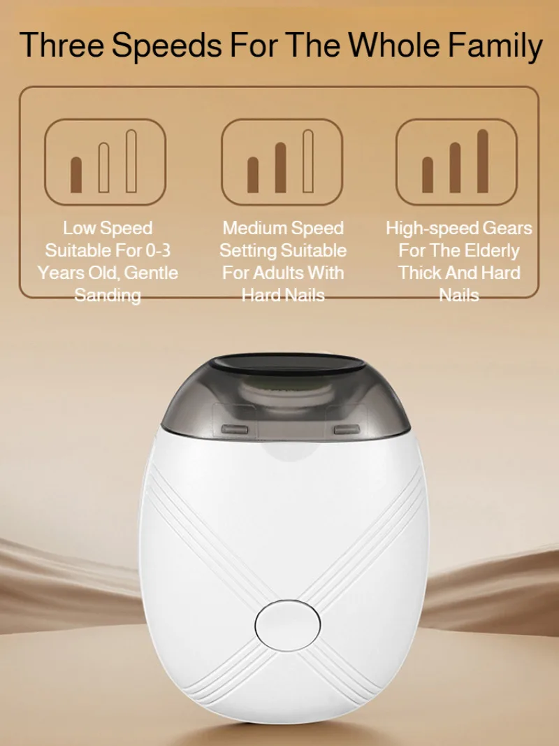 Baby Electric Nail Trimmer Automatic Rechargeable Safe Quiet Toenail Clippers Kit Portable Nail Care Set for Newborns Toddlers view 4