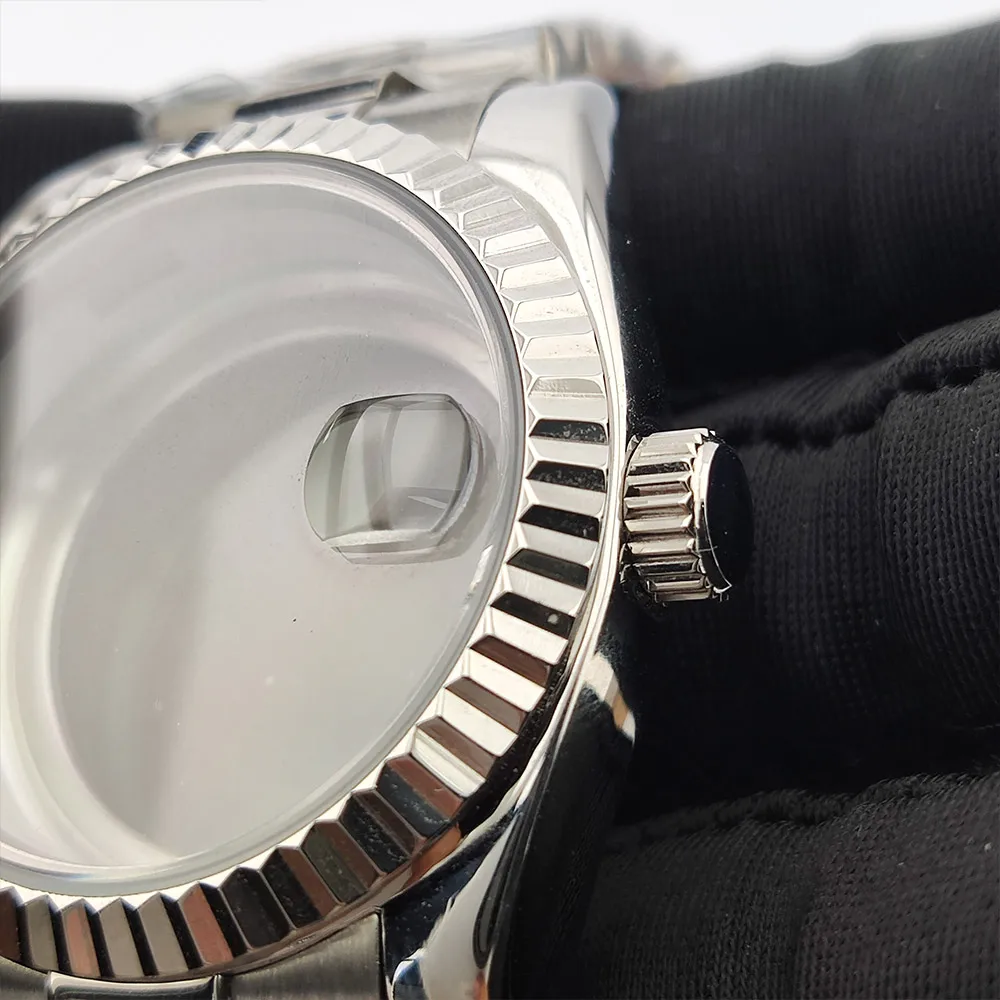 Корпус Miyota8285, 36 мм, корпус из нержавеющей стали, мужские автоматические часы с сапфировым стеклом, подходит для 8285, аксессуары для часов с механизмом