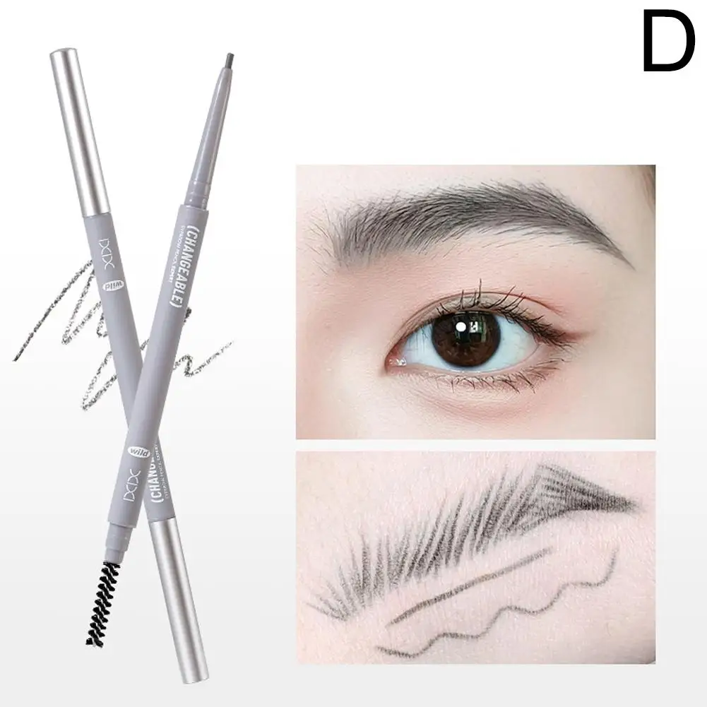 Extremely Fine Double Heads Automatic Rotation Eyebrow Waterproof Dark Tattoo Lasting Brow Pencil Natural Cosmetics Long K6V5