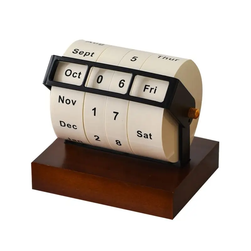 Rotating desk calendar, desktop advanced sense ornament, manually flip the calendar