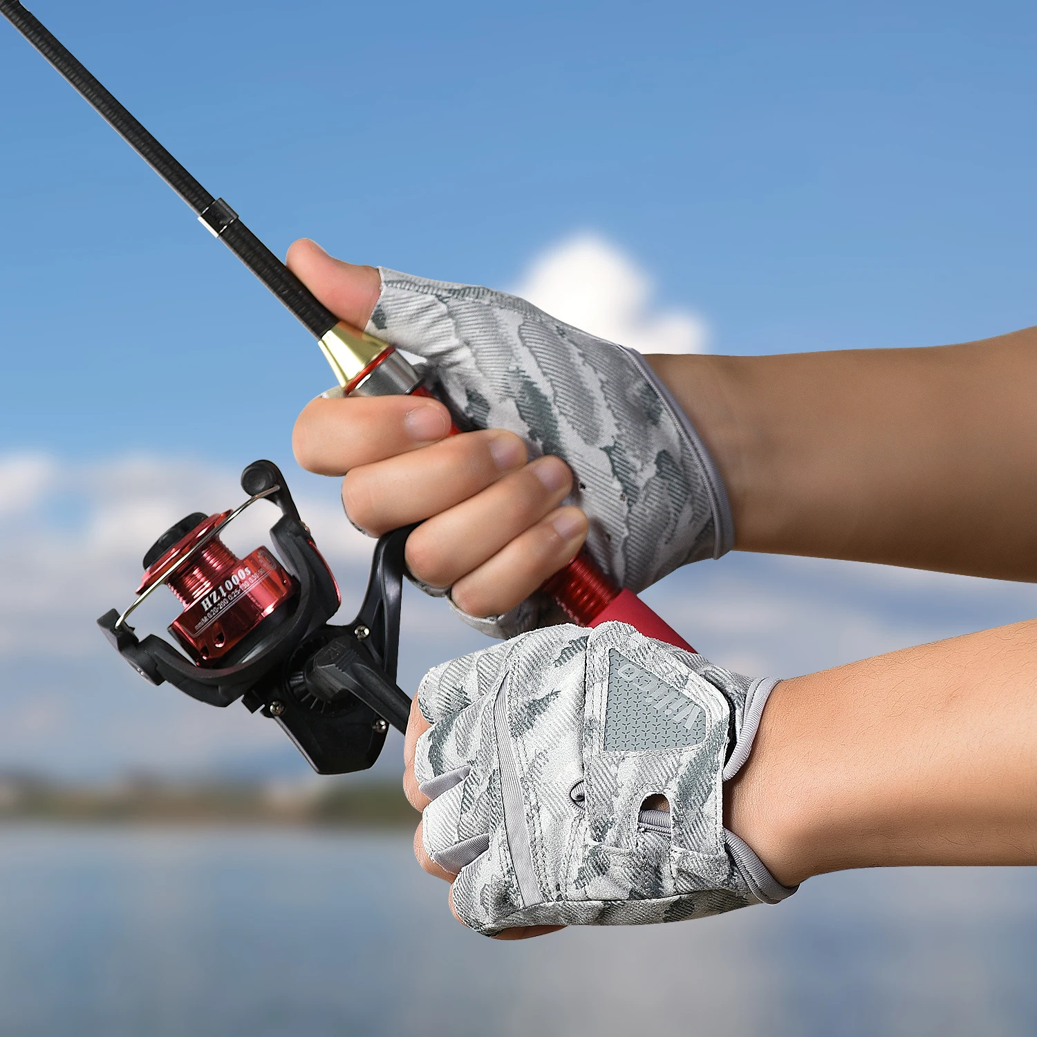 Protection Fishing Fingerless Gloves Sun Protection Gloves Men Women for Outdoor, Fishing, Kayaking, Hiking, Paddling