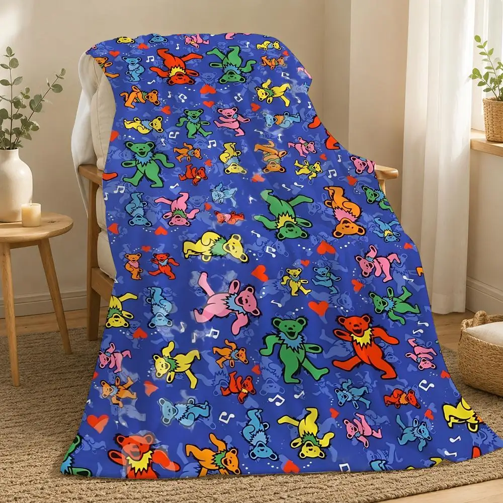 Grateful Dead Band Throw  flannel blanket, suitable for sofas, beds, offices,  exquisite gift blankets