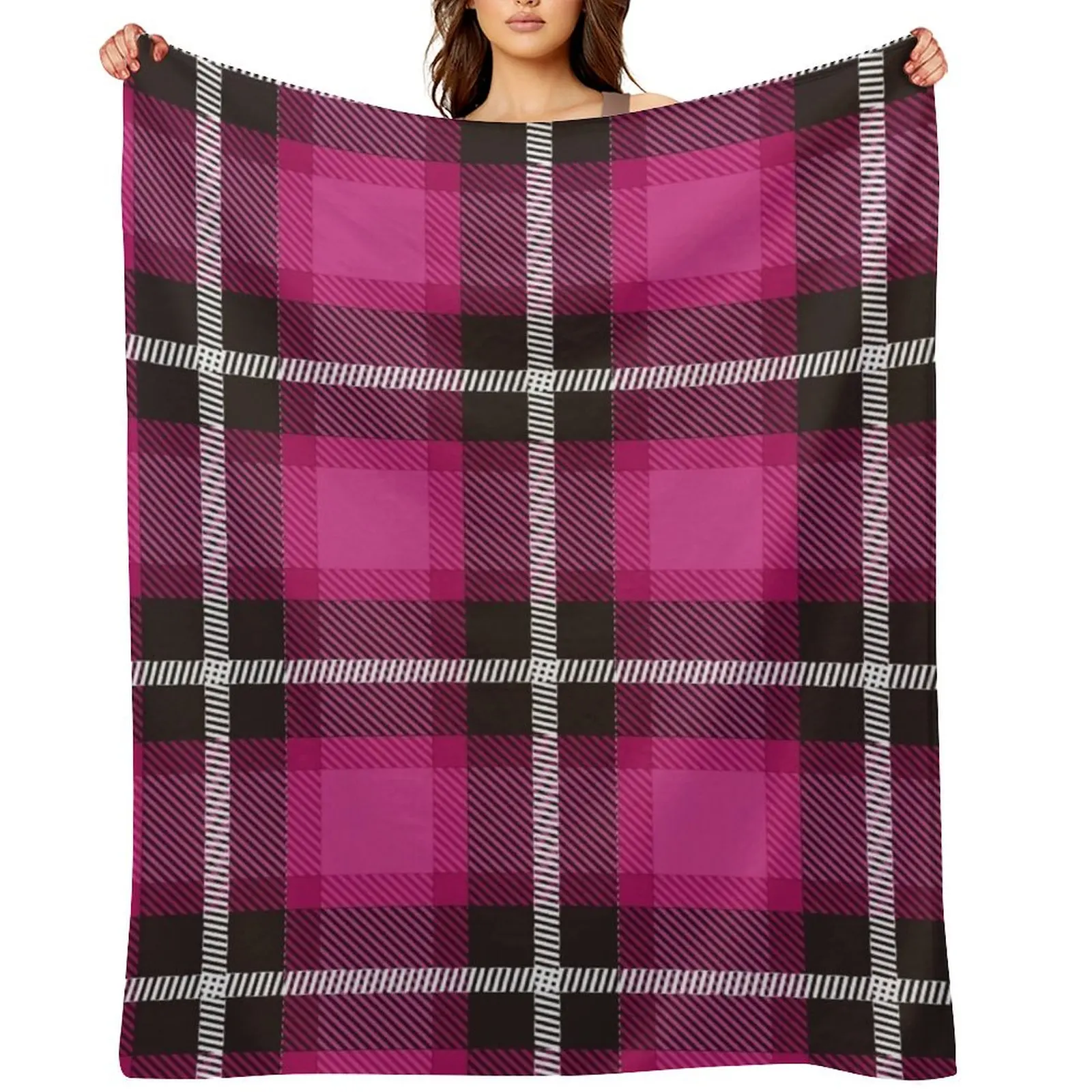 

Magenta Plaid Throw Blanket blankets ands Decorative Sofa Bed covers Blankets For Sofas Blankets