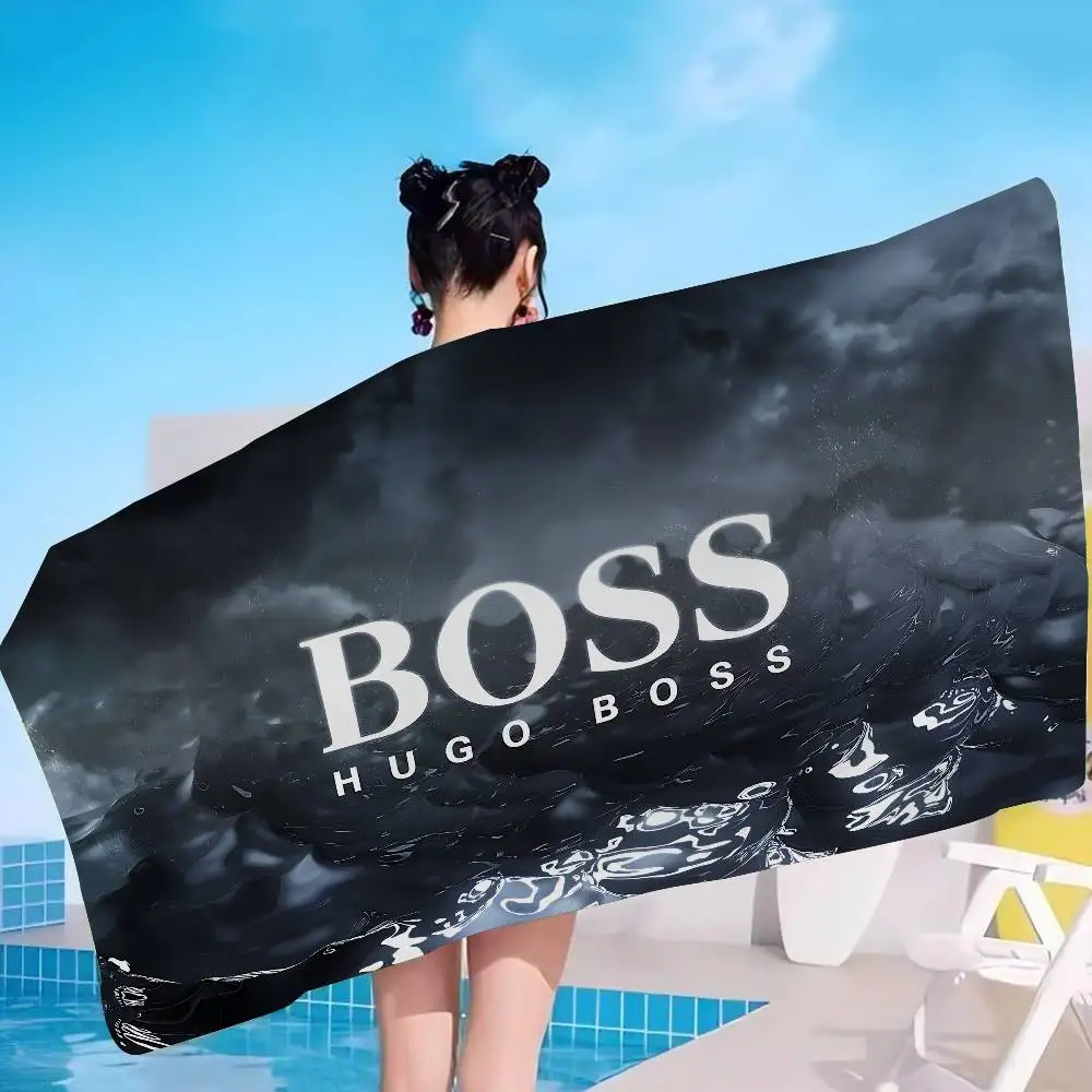 Fashion Brand H-Hugo B-Boss Luxury Beach Towel Colorful Bath Towels for Girl Microfiber Quick Dry Custom Sand Free Beach Spa Gym view 5