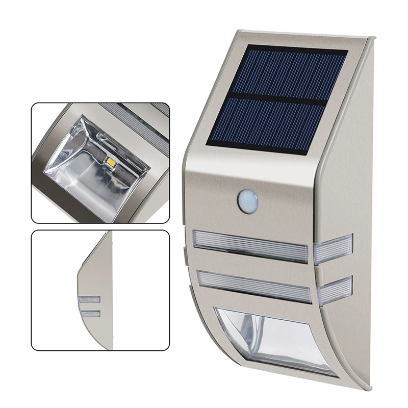 

Solar Fence Post Lights Motion Sensor Outdoor Waterproof Solar Security Light Wall Mount Deck Light For Yard Garden