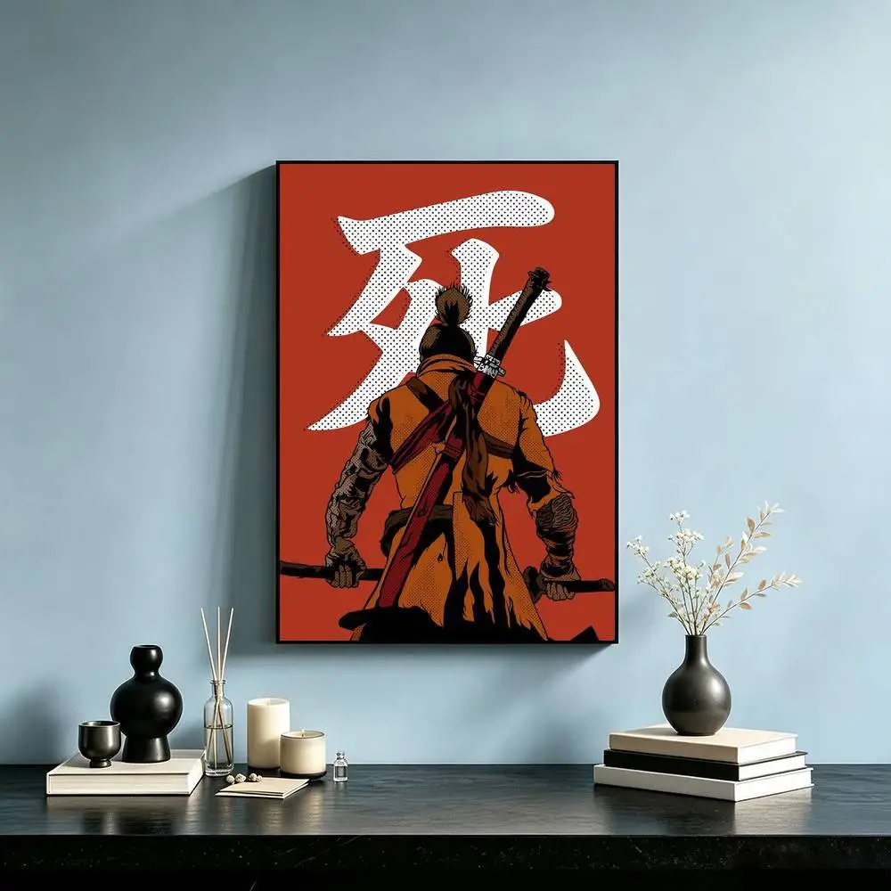 Game Sekiro Shadows Die Twice Poster High Quality Dorm Living Room Aesthetic Wall Decoration Painting Stickers Gift